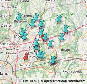 Mappa Via Europa, 20867 Caponago MB, Italia (6.579)