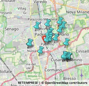 Mappa Via Arborina, 20037 Paderno Dugnano MI, Italia (1.4125)