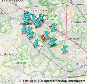 Mappa Via Nuova Circonvallazione, 20014 Parabiago MI, Italia (3.13158)