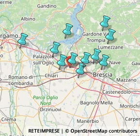 Mappa Cazzago S.M, 25046 Cazzago San Martino BS, Italia (11.61364)