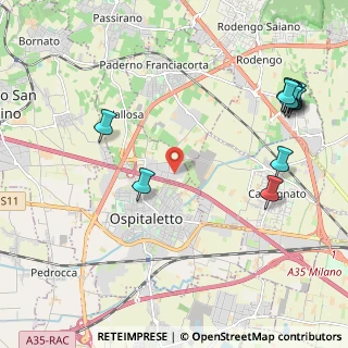 Mappa Via Fratelli Rosselli, 25050 Passirano BS, Italia (2.69727)
