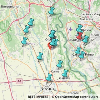 Mappa Via Po, 28043 Bellinzago Novarese NO, Italia (8.1485)