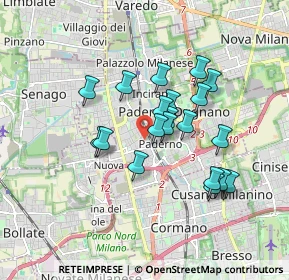 Mappa Via Giuseppe Pogliani, 20037 Paderno Dugnano MI, Italia (1.4425)