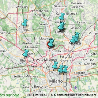 Mappa Via Giuseppe Pogliani, 20037 Paderno Dugnano MI, Italia (6.88444)