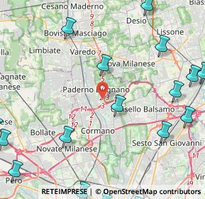 Mappa Via Cardinale Agostino Gaetano Riboldi, 20037 Paderno Dugnano MI, Italia (6.58611)