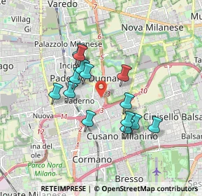 Mappa Via Cardinale Agostino Gaetano Riboldi, 20037 Paderno Dugnano MI, Italia (1.465)