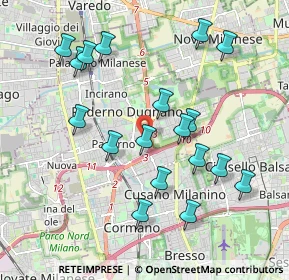 Mappa Via Cardinale Agostino Gaetano Riboldi, 20037 Paderno Dugnano MI, Italia (1.98722)