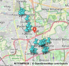 Mappa Via Cardinale Agostino Gaetano Riboldi, 20037 Paderno Dugnano MI, Italia (1.966)