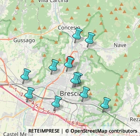 Mappa Via delle Scuole, 25128 Brescia BS, Italia (3.61545)