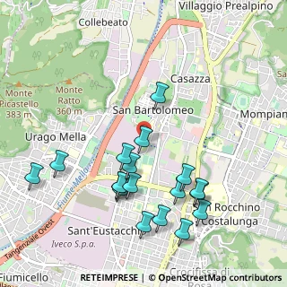 Mappa Via delle Scuole, 25128 Brescia BS, Italia (1.06667)