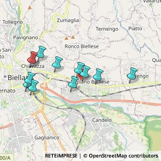 Mappa Via Umberto, 13856 Vigliano Biellese BI, Italia (1.89167)