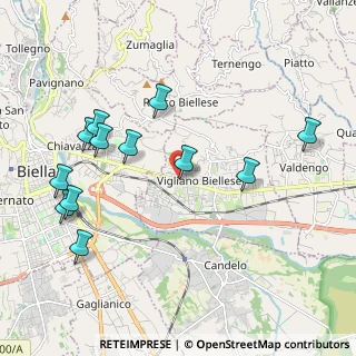 Mappa Via Umberto, 13856 Vigliano Biellese BI, Italia (2.19333)