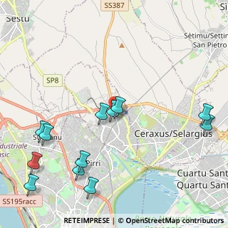 Mappa Via Antioco Casula, 09042 Monserrato CA, Italia (2.88417)