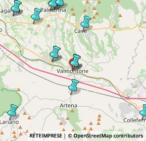 Mappa Via Nazionale, 00038 Valmontone RM, Italia (5.656)