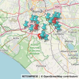 Mappa Via Pietro Cuppari, 00134 La Torretta RM, Italia (6.99167)
