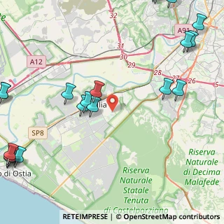 Mappa Via Giuseppe Viner, 00125 Roma RM, Italia (7.0315)