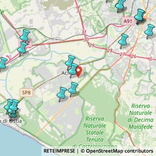 Mappa Via Giuseppe Viner, 00125 Roma RM, Italia (7.4425)