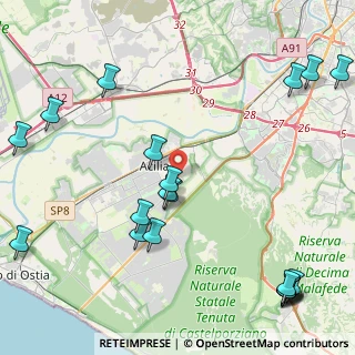 Mappa Via Giuseppe Viner, 00125 Roma RM, Italia (6.2515)