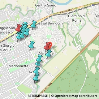 Mappa Via Giuseppe Viner, 00125 Roma RM, Italia (1.2795)