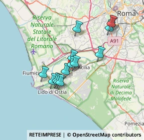 Mappa Via Barzanò, 00119 Roma RM, Italia (6.13786)