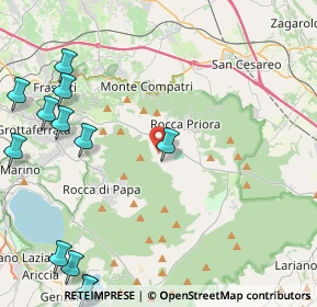 Mappa Via della Mediana, 00079 Rocca Priora RM, Italia (6.5575)