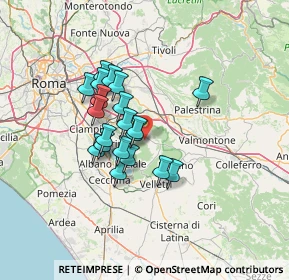 Mappa Via della Mediana, 00079 Rocca Priora RM, Italia (10.9275)