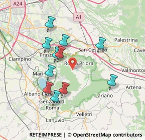Mappa Via della Mediana, 00079 Rocca Priora RM, Italia (7.17818)