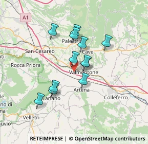 Mappa Via Colle Morello, 00038 Valmontone RM, Italia (5.8975)