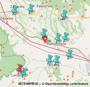 Mappa Via Colle Morello, 00038 Valmontone RM, Italia (4.93545)