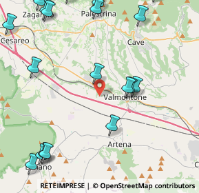 Mappa Via Colle Morello, 00038 Valmontone RM, Italia (6.3015)