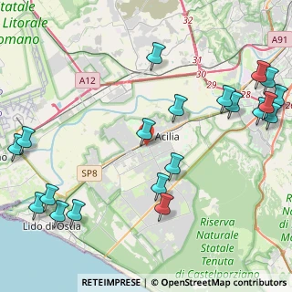 Mappa Via Amedeo Bocchi, 00125 Roma RM, Italia (6.125)