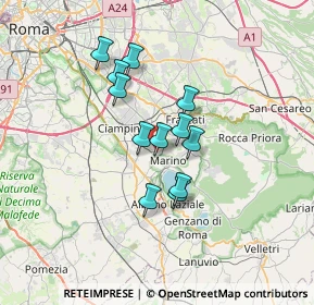 Mappa Via Romana, 00043 Ciampino RM, Italia (5.40667)