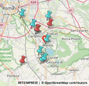 Mappa Via Romana, 00043 Ciampino RM, Italia (6.90182)