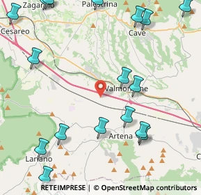 Mappa Via Colle Aprano, 00038 Valmontone RM, Italia (6.23333)