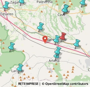 Mappa Via Colle Aprano, 00038 Valmontone RM, Italia (5.77214)