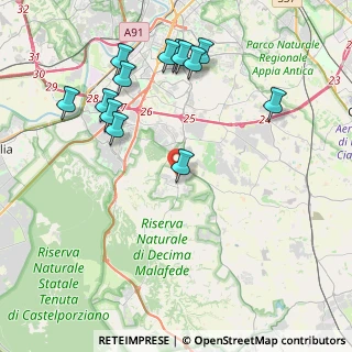 Mappa Via Arnoldo Mondadori, 00128 Selcetta RM, Italia (4.80615)