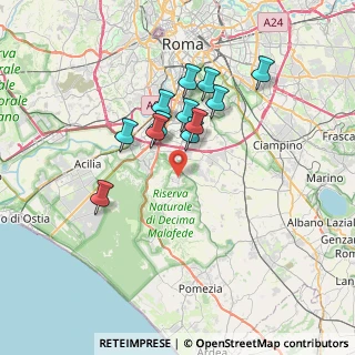 Mappa Via Arnoldo Mondadori, 00128 Selcetta RM, Italia (6.26583)