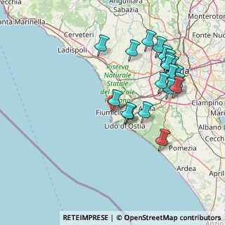 Mappa Via Arsia, 00054 Fiumicino RM, Italia (17.151)