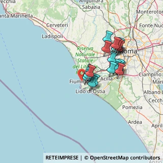 Mappa Via Arsia, 00054 Fiumicino RM, Italia (12.958)