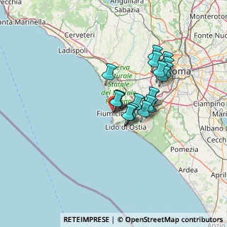 Mappa Via Arsia, 00054 Fiumicino RM, Italia (10.724)