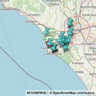 Mappa Via Arsia, 00054 Fiumicino RM, Italia (10.448)