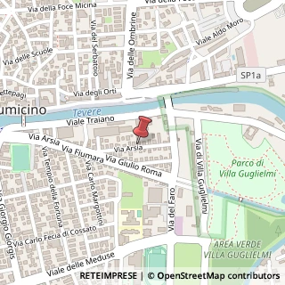Mappa Via Arsia, 14, 00054 Fiumicino, Roma (Lazio)