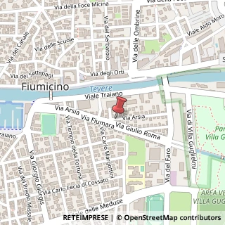 Mappa Via Arsia, 29, 00054 Fiumicino, Roma (Lazio)