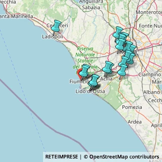 Mappa Via della Spiaggia, 00054 Fiumicino RM, Italia (15.27)