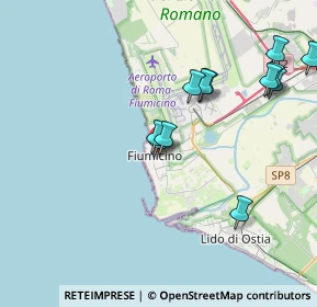 Mappa Via Orbetello, 00054 Fiumicino RM, Italia (5.5775)