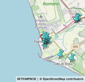 Mappa Via Orbetello, 00054 Fiumicino RM, Italia (3.68231)