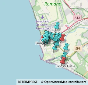 Mappa Via Orbetello, 00054 Fiumicino RM, Italia (2.1025)