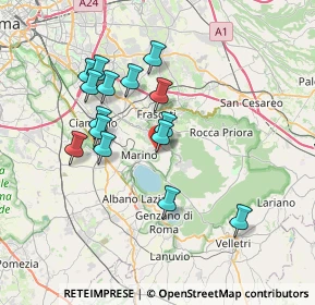 Mappa Via Capo d'Acqua, 00046 Grottaferrata RM, Italia (6.92867)