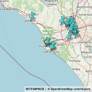 Mappa Via degli Orti, 00054 Fiumicino RM, Italia (18.6745)