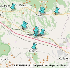 Mappa Via del Casaleno, 00038 Valmontone RM, Italia (3.34909)